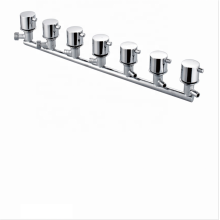 Factory chrome wall mount mixer 6 Ways Shower Siamese Thermostatic  Bath Shower Faucets